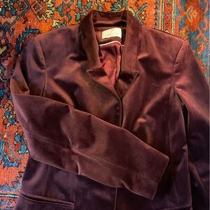 Velvet Maroon Blazer